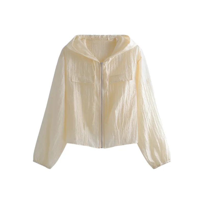 She Enjoys Cropped Coat Women's Beige-0