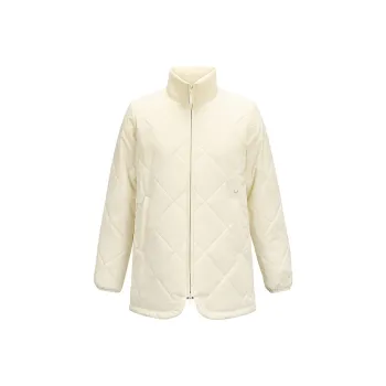 Skechers Sports Lifestyle Sports Casual Puffer Jacket Women's Pearl White