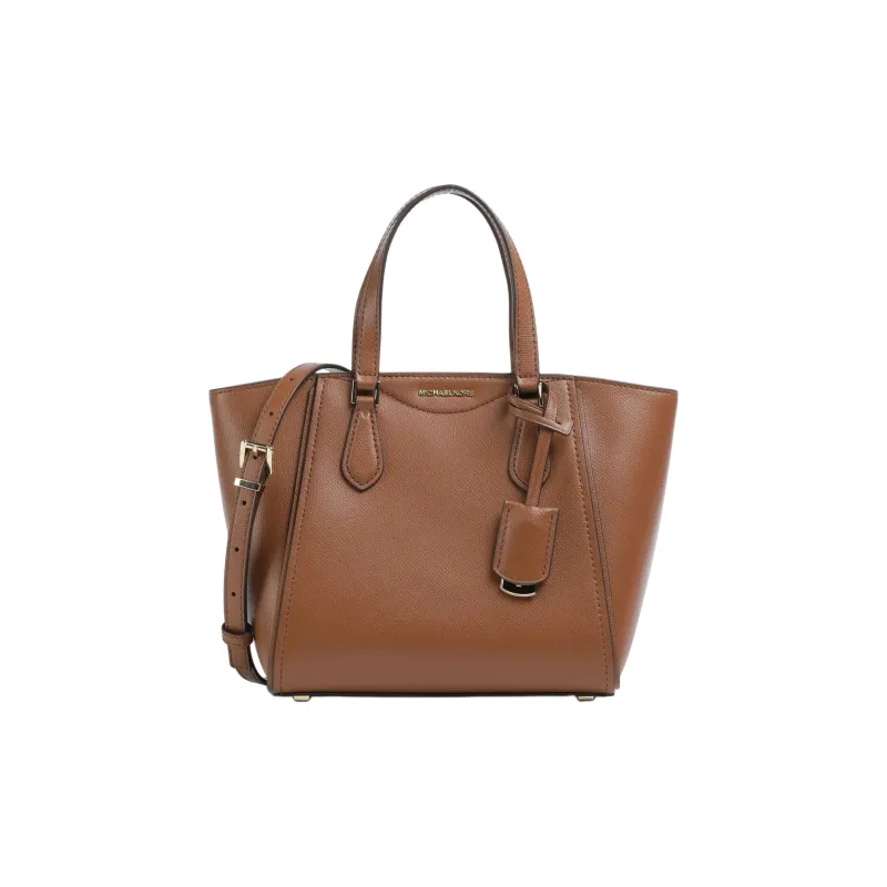 MICHAEL KORS TARYN Rough Cow Leather Handbag Women's Brown-0