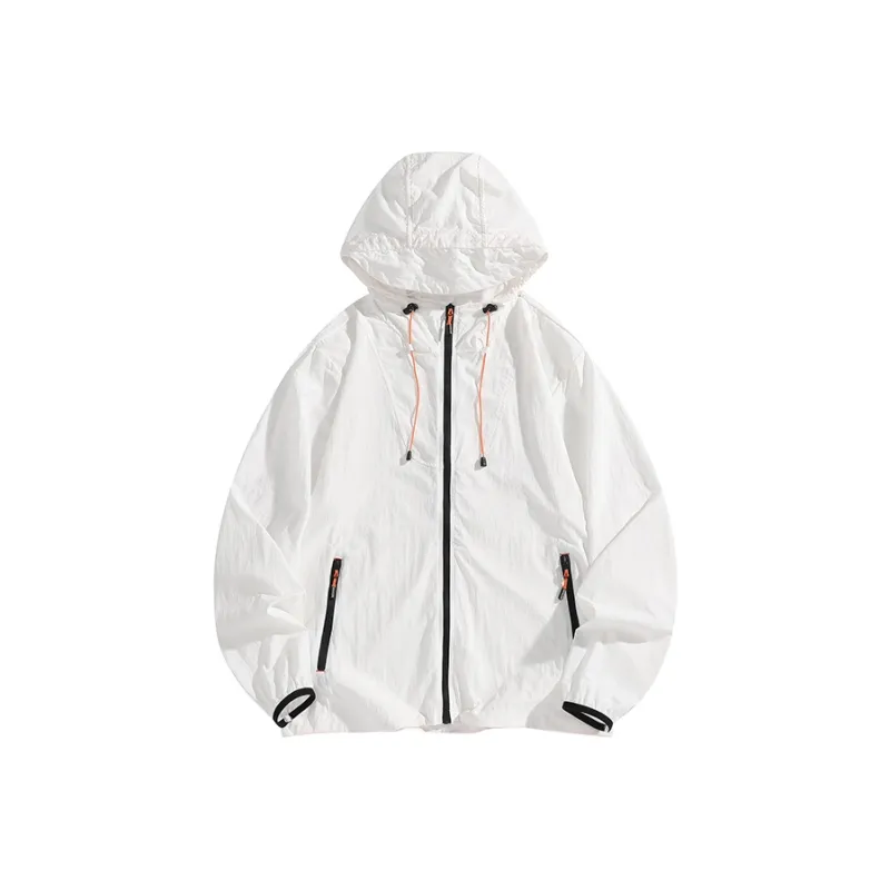 MIIOW Lightweight Breathable Hooded Zip Closure Sun Protection Clothing Couple Women's-0