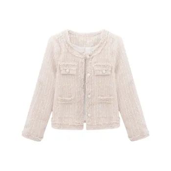 ZWTX STUDIO Cropped Coats Women's Pink