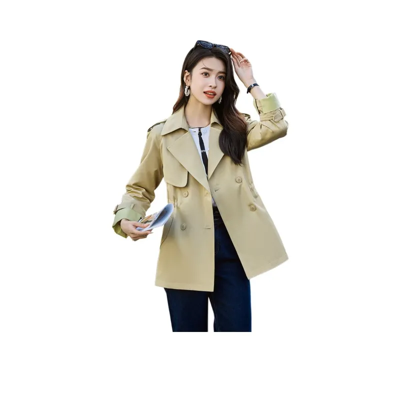 Yi Mengyuan Trench Coat Women's Khaki-0