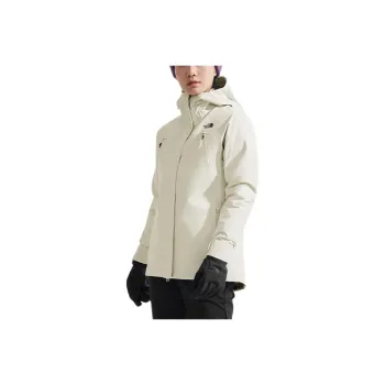 THE NORTH FACE Waterproof And Windproof To Keep Warm Windbreaker Jacket Women's Dune White