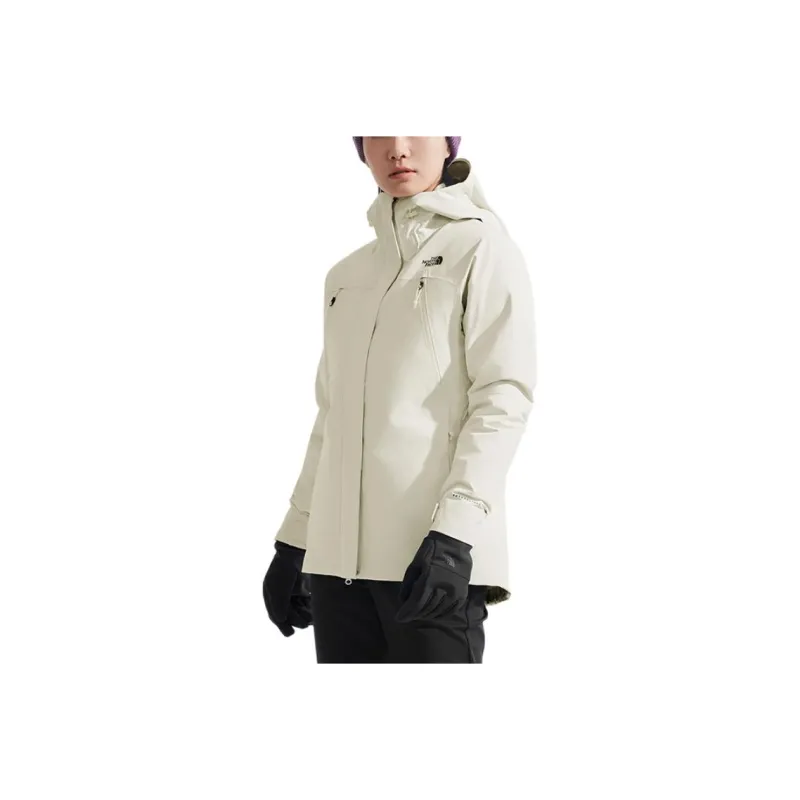 THE NORTH FACE Waterproof And Windproof To Keep Warm Windbreaker Jacket Women's Dune White-0