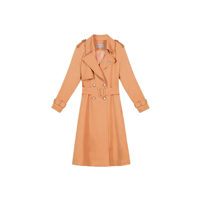 BBLLUUEE Trench Coat Women's Rimu Orange-0