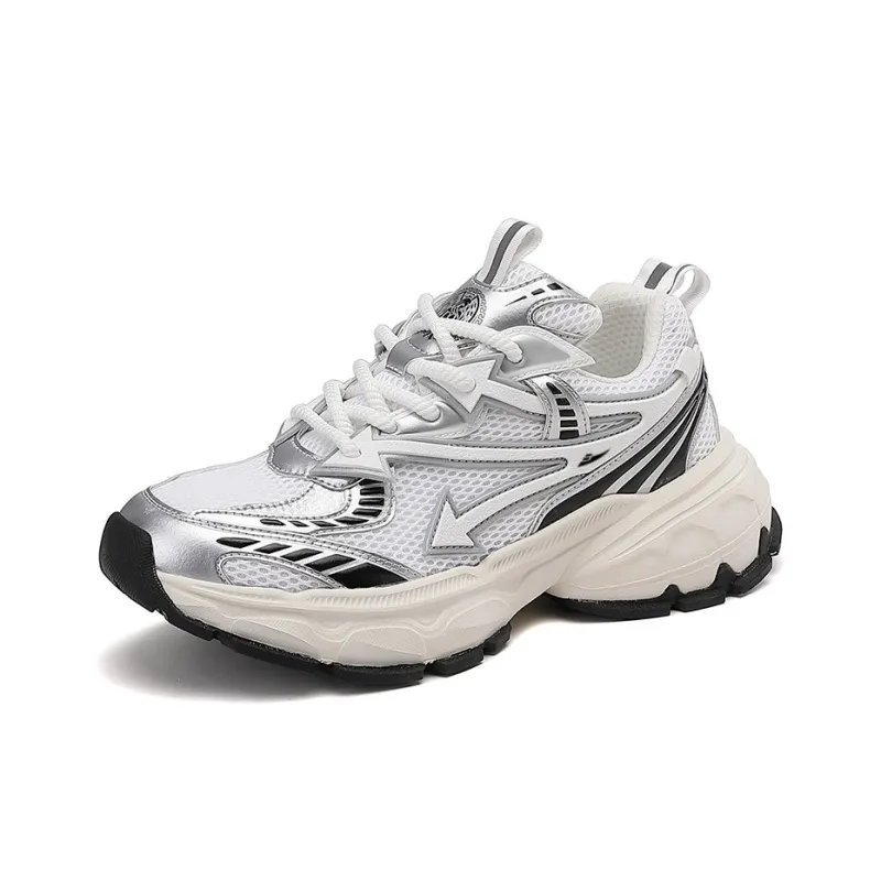 Kuding Abrasion Resistant Breathable Low Top Chunky Sneakers Men's-3