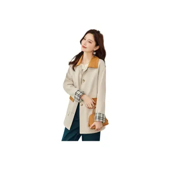 TERRE BLEUE Trench Coat Women's Khaki