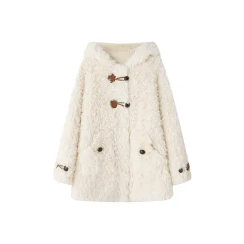 PAZZO Velvet feel Coat Women's Ecru