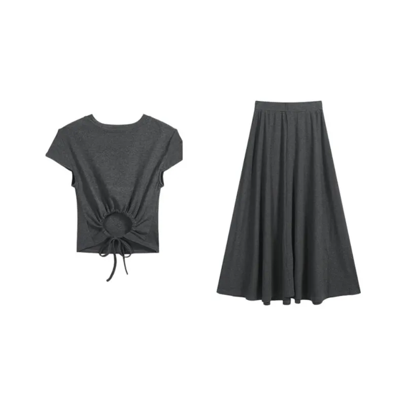 ABCMININ Two Piece Skirt Sets Women's-3