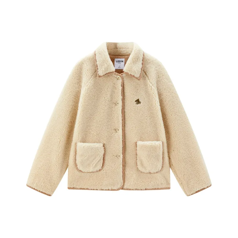 LEDIN Velvet Jackets Women's France Oak Brown-0