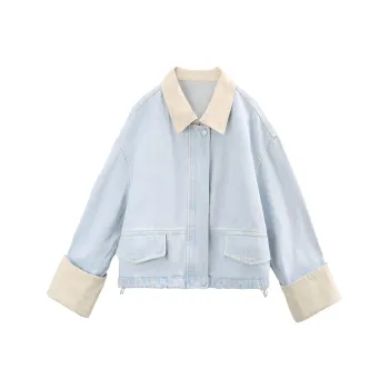 A Paradise For Awakening Denim Jacket Women's Denim Light Blue