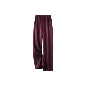 IHIMI Casual Pants Women's Bordeaux Red