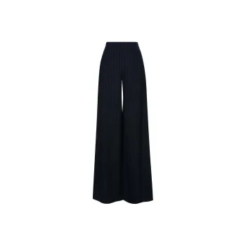 Oscar De La Renta Vertical-stripe Wool-blend Trousers