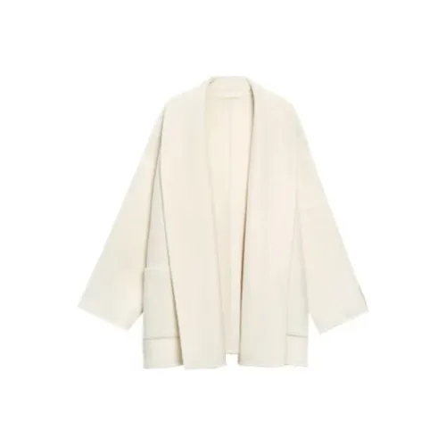 DEAR DEER PUFF Coats Women's White