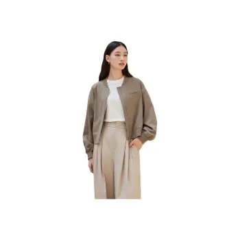 IHIMI Baseball Jacket Women's Dark Brown