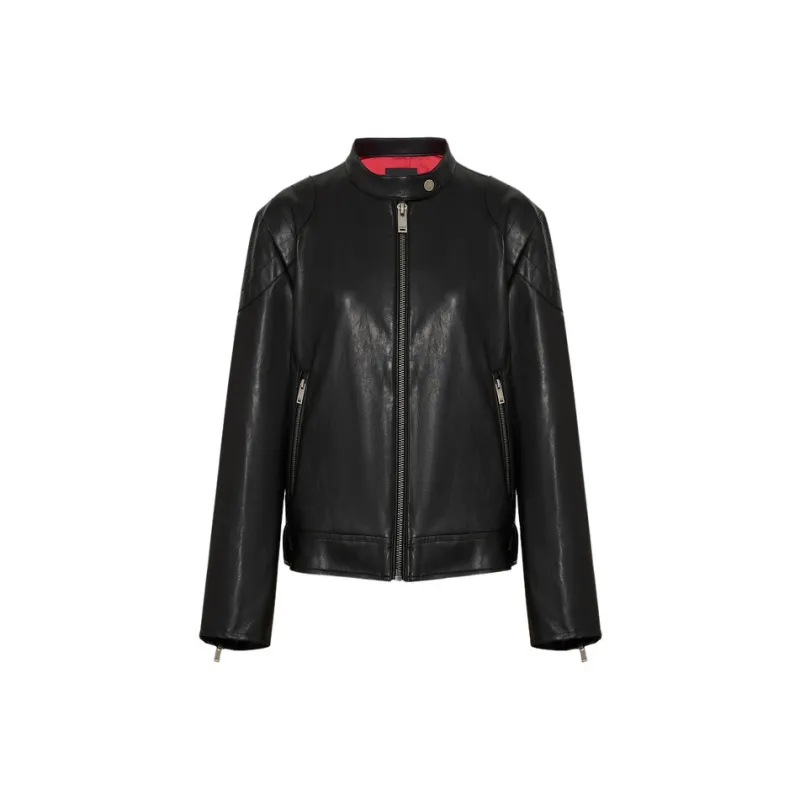 MOCO Leather Jacket Women's Black-0
