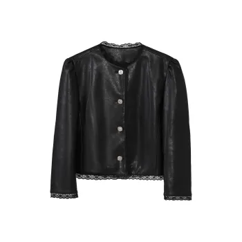 Fstudio Leather Jacket Women's Black