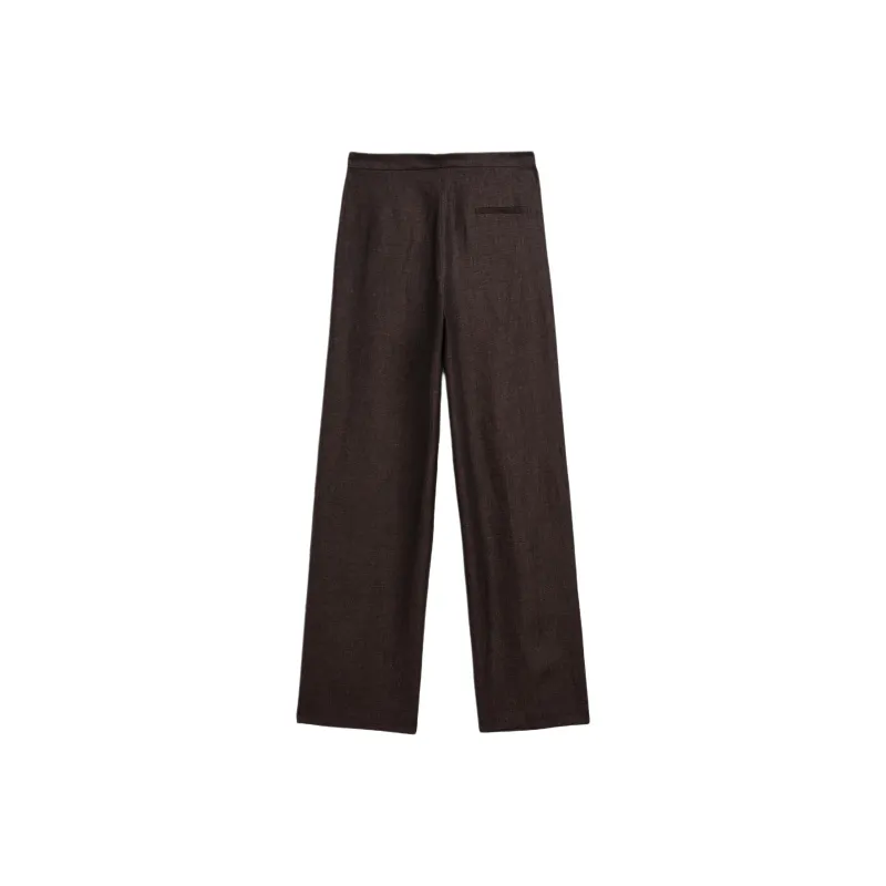 Massimo Dutti Suit Trouser Women's Brown-1