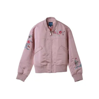 LIEBO Baseball Jacket Women's Plumping Pink