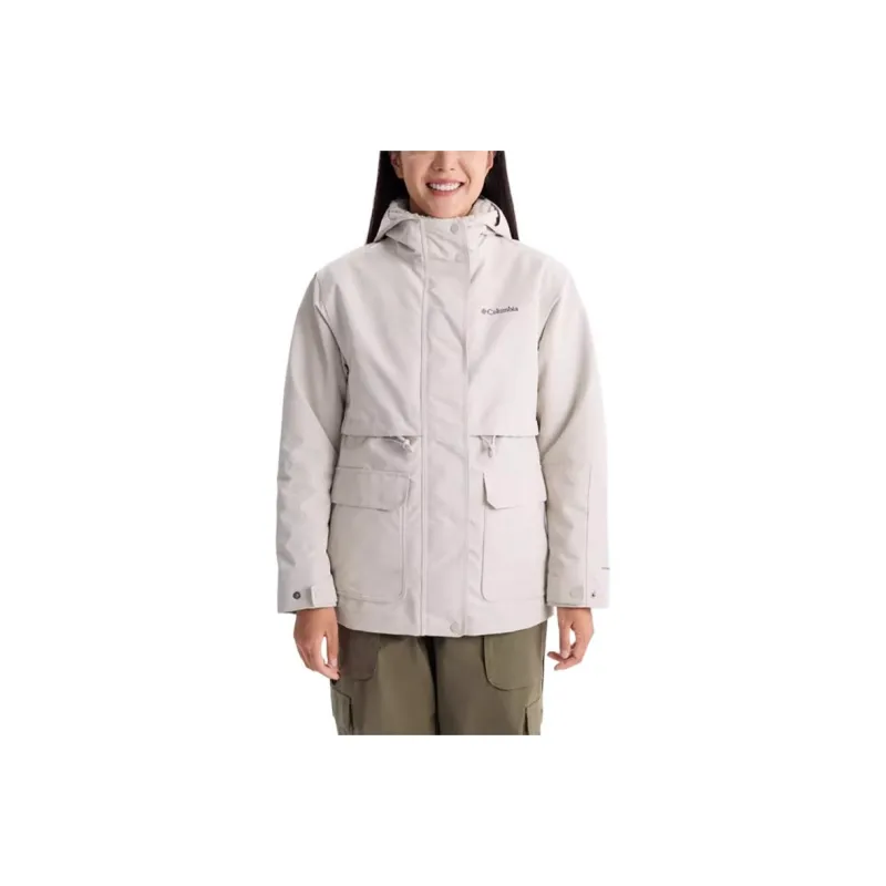Columbia Hiking Waterproof And Windproof Windbreaker Jacket Women's White-0