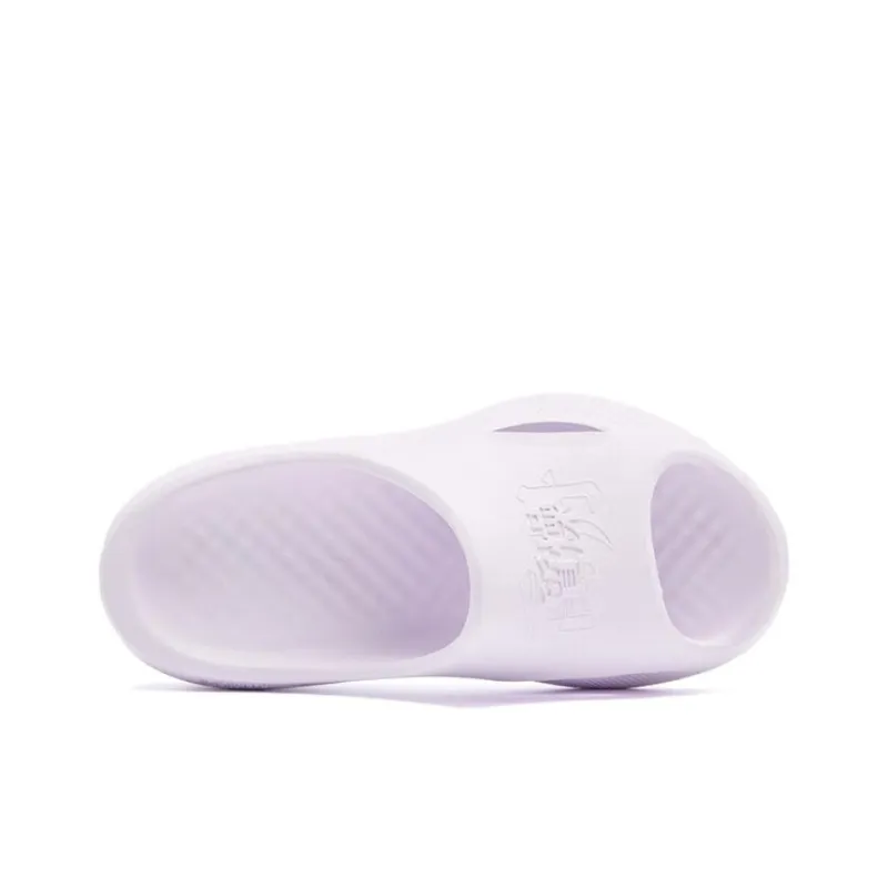PINK PANTHER x QIAODAN Slip Resistant Abrasion Resistant Slide Slippers Women's Sheer Transparent Purple-3