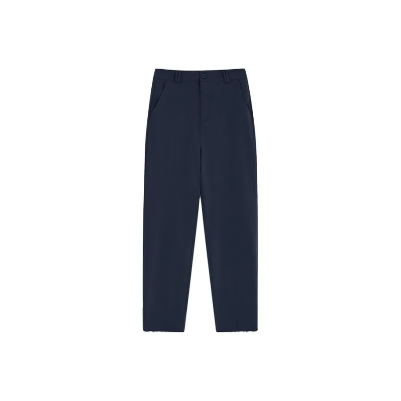 Mo Han Yi Mei Casual Pants Women's Navy Blue-0