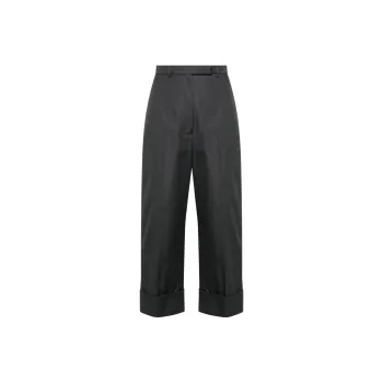 THOM BROWNE High waisted Canvas Trousers