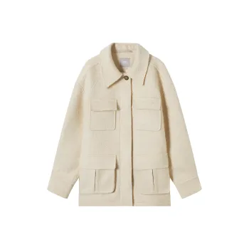 DIALOGUE Coat Women's Milk White