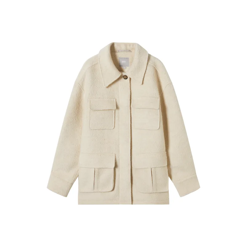 DIALOGUE Coat Women's Milk White-0
