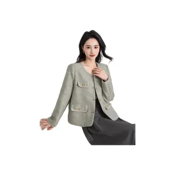 Shavani Chanel Inspired Coats Women's Turquoise