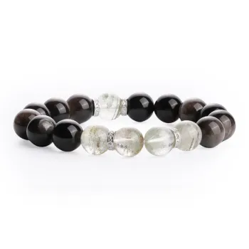 CHINA GOLD Natural Obsidian Bracelets Unisex