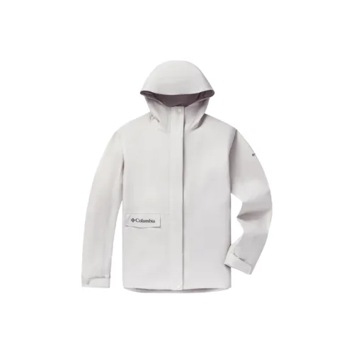 Columbia Waterproof, Windproof, Breathable, Abrasion Resistant, Thermal, Rainproof Windbreaker Jacket Women's Greige