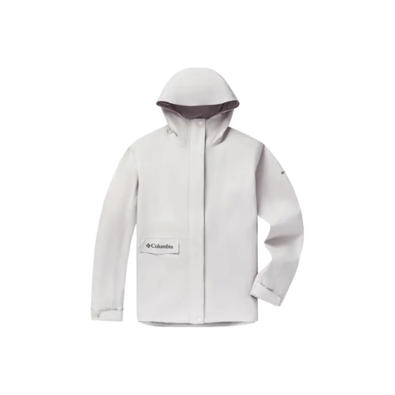 Columbia Waterproof, Windproof, Breathable, Abrasion Resistant, Thermal, Rainproof Windbreaker Jacket Women's Greige-0