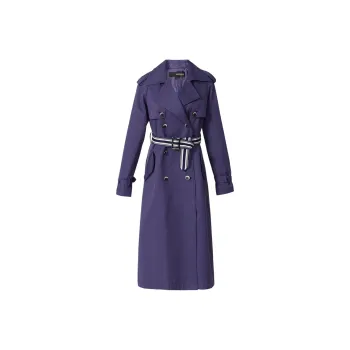 ROEYSHOUSE Trench Coat Women's Blue Purple