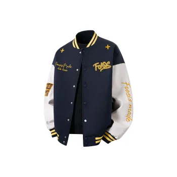 FOASIS Baseball Jacket Unisex Navy Blue