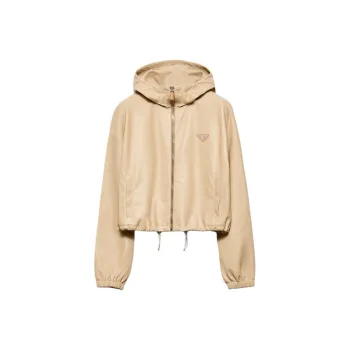 PRADA Leather Jacket Women's Sandy Beige