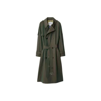 Burberry Trench Coat Women's Classical Style Green
