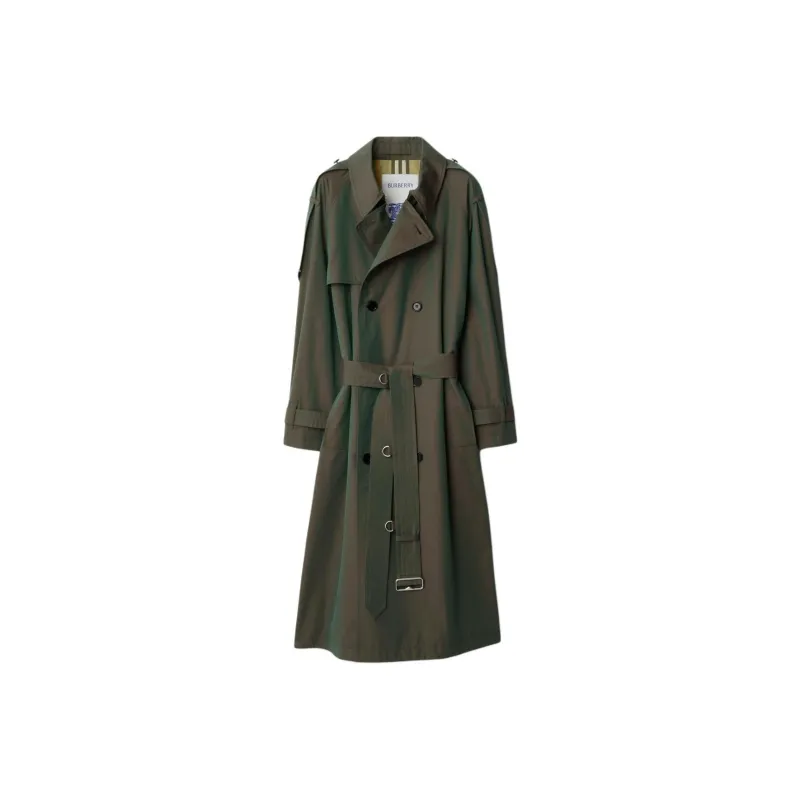 Burberry Trench Coat Women's Classical Style Green-0