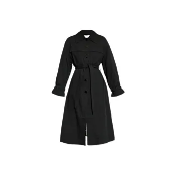 GANNI Trench Coat Women's Black