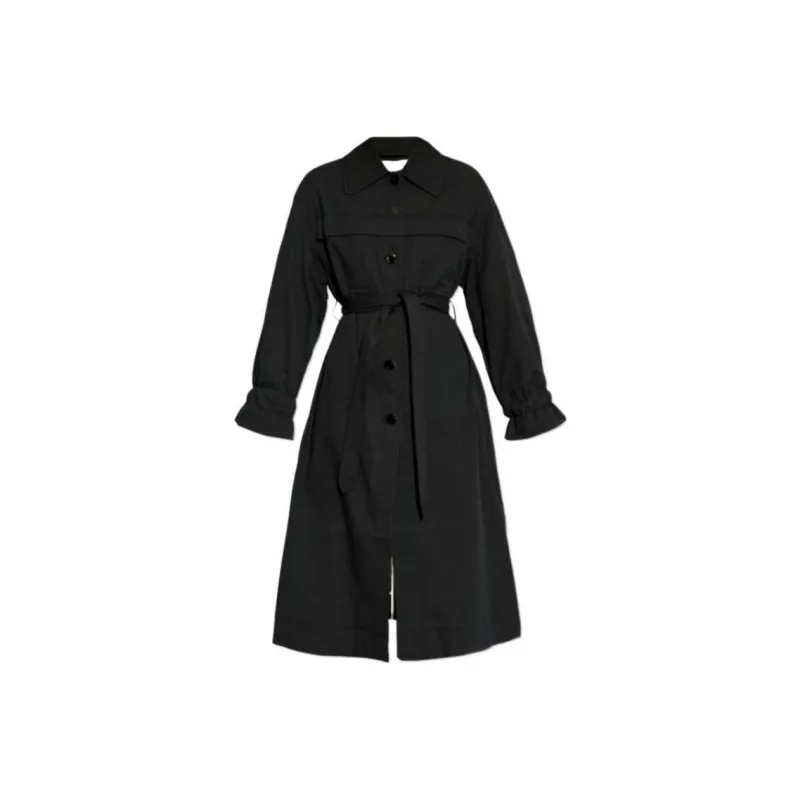 GANNI Trench Coat Women's Black-0