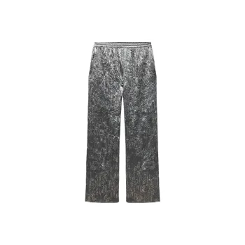 ZARA ZW Series Casual Pants Women's Silver