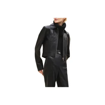 HERMES FW24 Leather Jacket Women's Black