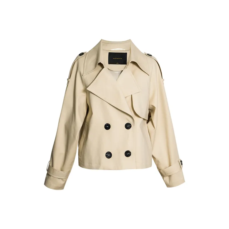 ROEYSHOUSE Trench Coat Women's Light Khaki-0
