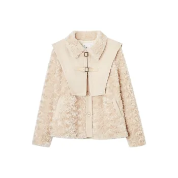 Pit Velvet-feel Coat Women's Camel