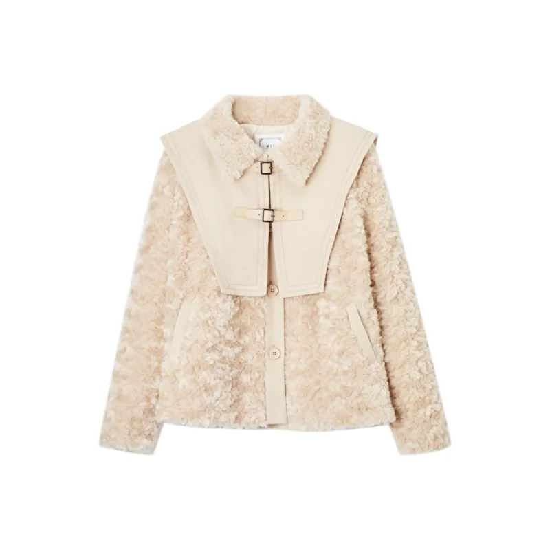 Pit Velvet-feel Coat Women's Camel-0