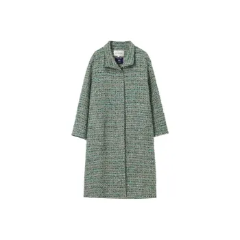 RIZ OUZH Coats Women's Isabella Twill Green