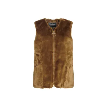 BARBOUR Faux-Fur Zip-Up Gilet
