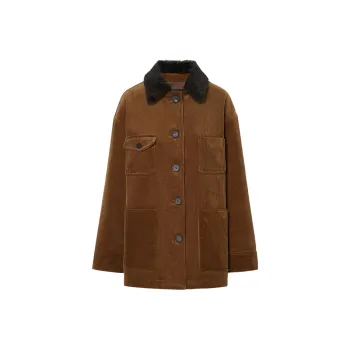 MOCO Velvet feel Coat Women's Tobacco Brown