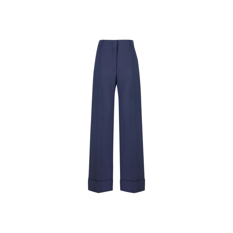 Valentino Pleat Detailed Striaght Leg Pants-0