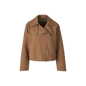 HERNO Zip Up Biker Jacket